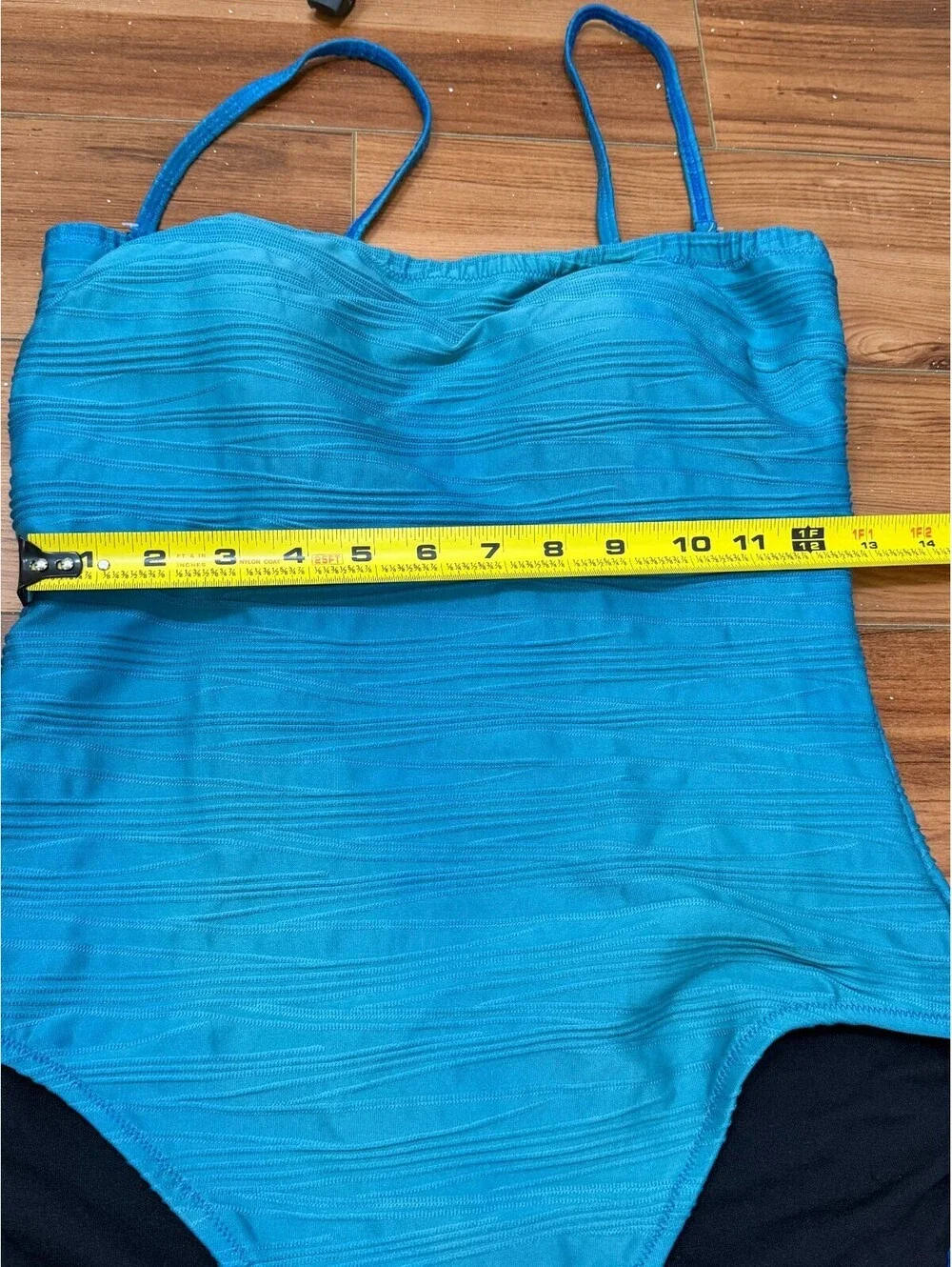 Gottex Teal One-Piece Swimsuit Women’s Size 10 Textured Strappy